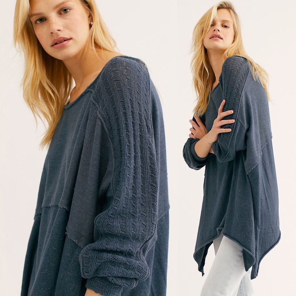 Free People My Girl Pullover Asymmetrical Sweater - Picture 3 of 8